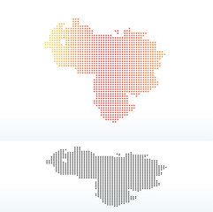 Obraz premium Republic of Venezuela with Dot Pattern
