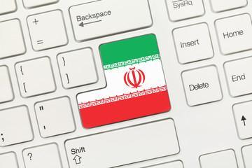 White conceptual keyboard - Iran (key with flag)