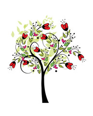 abstract spring tree vector