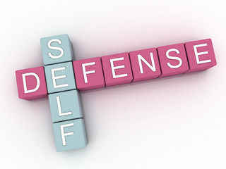 3d image Self Defense  issues concept word cloud background