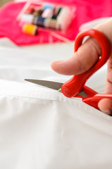 Handle Scissors are cutting