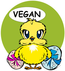 Easter: happy vegan chick