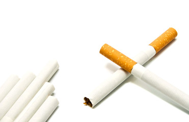 few cigarettes with filter