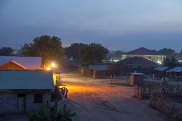 Deurstickers Juba, Zuid-Soedan & 39 s nachts © Wollwerth Imagery
