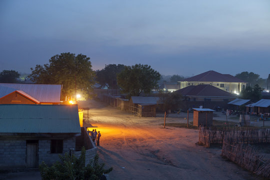 Juba, South Sudan at night