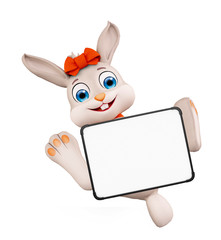 Easter Bunny with signboard