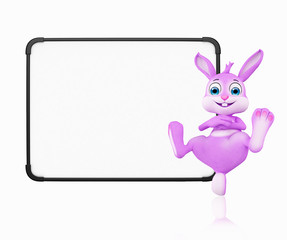 Easter Bunny with signboard