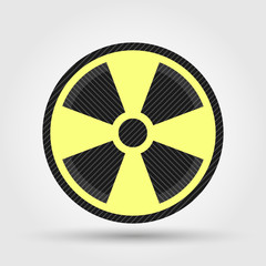 Radiation symbolisolated on grey background