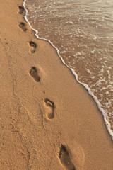 footprints in the sand