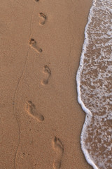 footprints in the sand