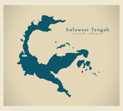 Modern Map - Sulawesi Tengah ID