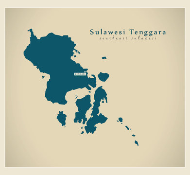 Modern Map - Sulawesi Tenggara ID