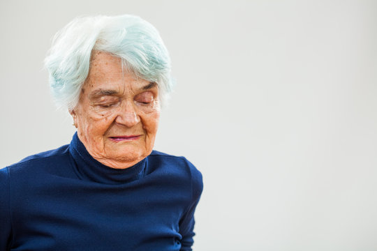 Portrait Of Worried Senior Woman