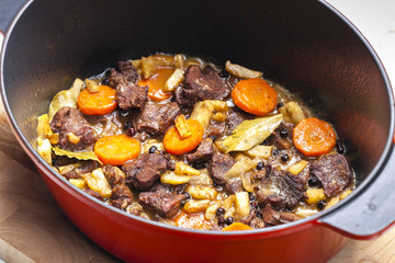 mutton meat with vegetables