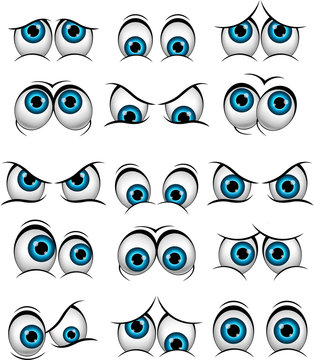 Cartoon faces with various expressions for you design