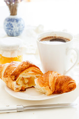 Croissant and a cup of espresso