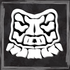 original face masks ancient gods, for tattoo and ancient amulets