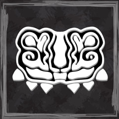 original face masks ancient gods, for tattoo and ancient amulets