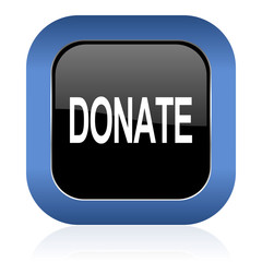 donate square glossy icon