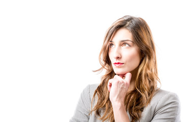 Fototapeta premium Young woman's thinking