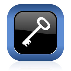 key square glossy icon secure symbol