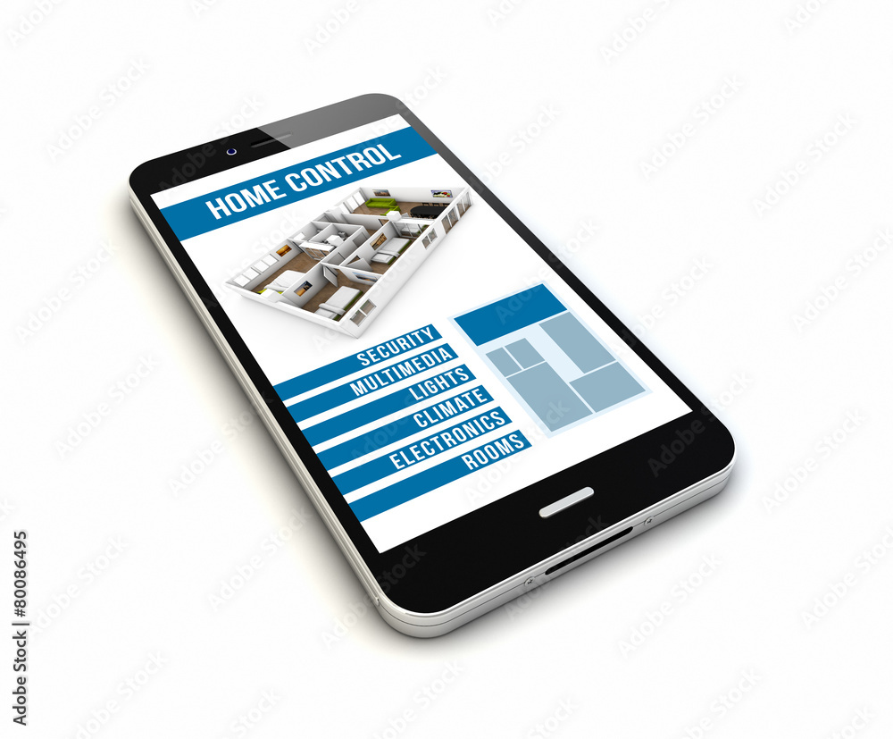Canvas Prints smartphone home remote control render