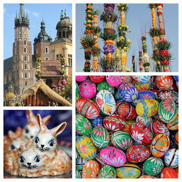 Easter time collage - images from Krakow