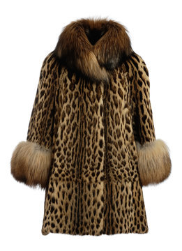 Fur coat brown