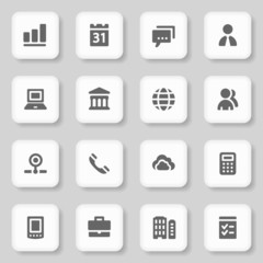 Business web icons set