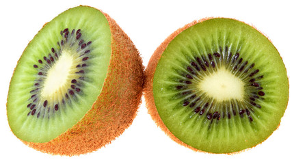Ripe kiwi cut close up