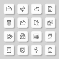 Document web icons set