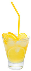 Lemonade with ice cubes