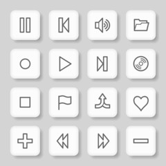 Media Player Web Icons
