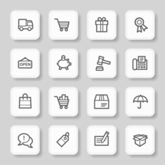 Shopping web icons