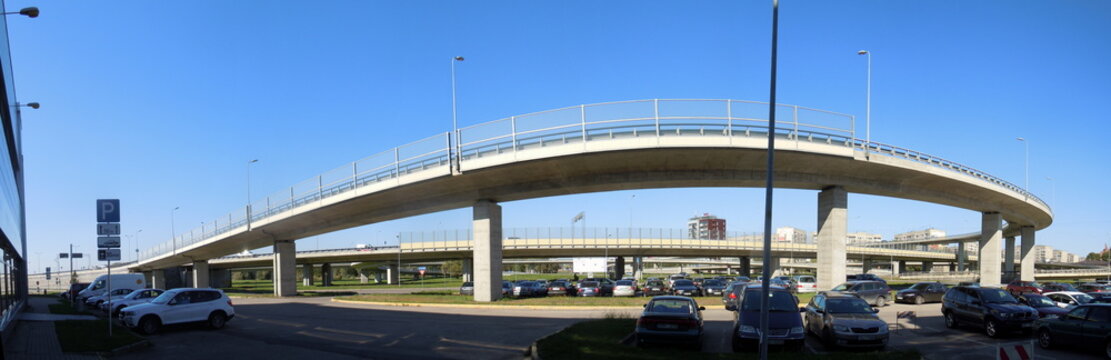 Panoramic wiev of overpass