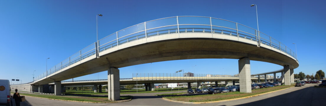 Panoramic wiev of overpass