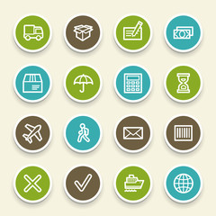 Delivery web icons set