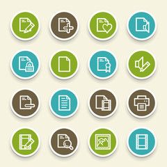 Document web icons set