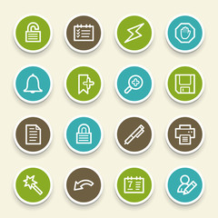 Organizer Web Icons Set