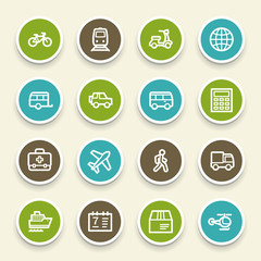 Transport web icons set