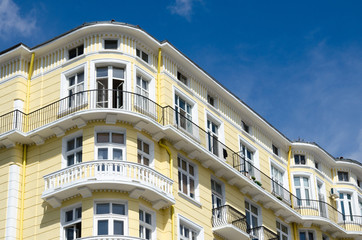 Obraz premium Detail of old buildings from the center of Sofia, Bulgaria