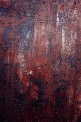 old rusty metal background with cracked paint