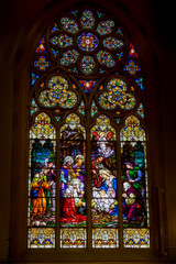 Fototapeta na wymiar Stained Glass Window of Nativity of Christ