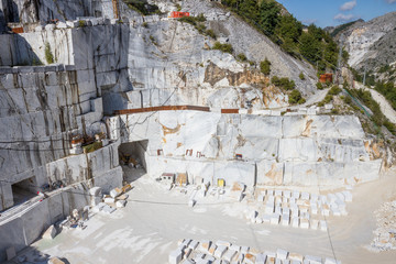 Carrara's marble quarry in Italy