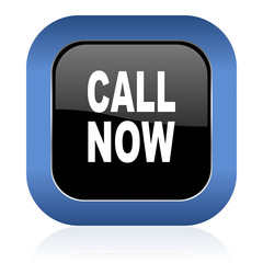 call now square glossy icon