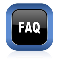 faq square glossy icon