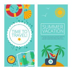 Concepts and banners  of travel, summer