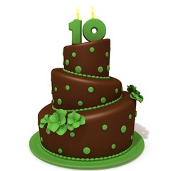 Birthday cake with number ten