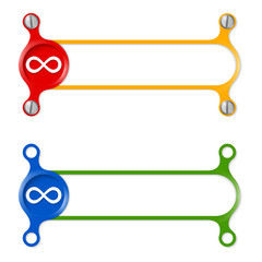 vector abstract colored frame and infinity symbol