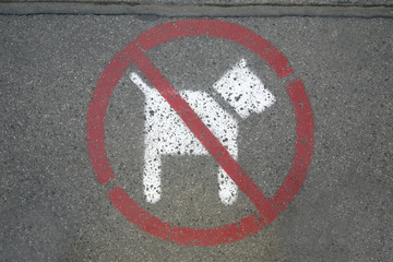 Sign dogs not allowed in the city park